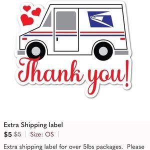 COPY - Extra shipping label for over 5 pounds